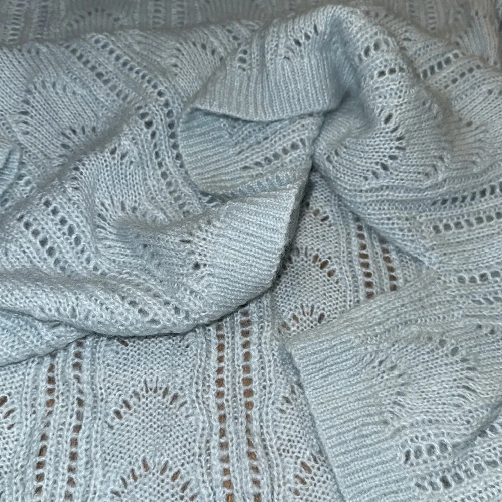 Boden Light Blue V-Neck Sweater - Picture 3 of 8